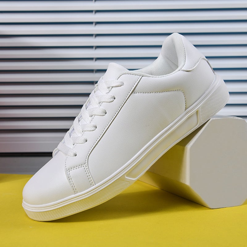 White Shoes New Single-Layer Shoes Couple'S All-Match Wear-Resistant Comfortable Board Shoes Korean-Style Leather Top Light Casual Ultra-Light Board Shoes - Image 4